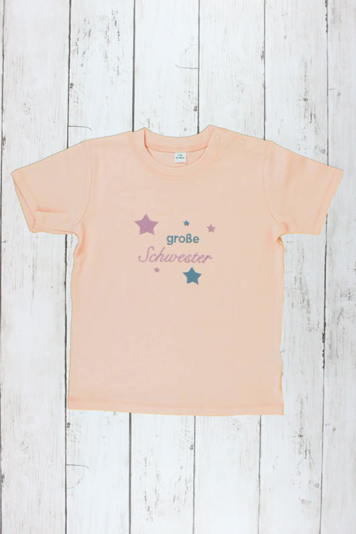 Baby T-Shirt "große Schwester" kurzarm
